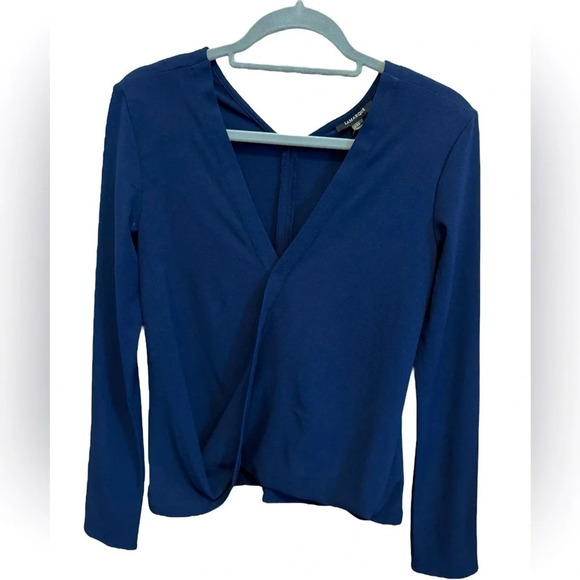 Lamarque | Navy Faux Wrap Top (XS) - Picture 4 of 10